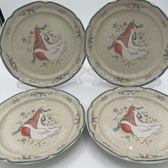 Set of 4 Vintage International Marmalade Stoneware Salad Plates - Picture 1 of 6
